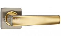 Дверная ручка RENZ мод. Остия (матовый никель/латунь блест.) DH 74-02 SN/GP